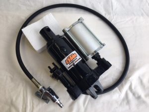 Air/Hydraulic Pump and Hose for Motorcycle Bench