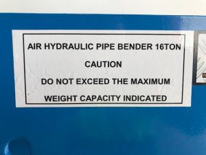 Air/Hydraulic Pipe Bender 16ton