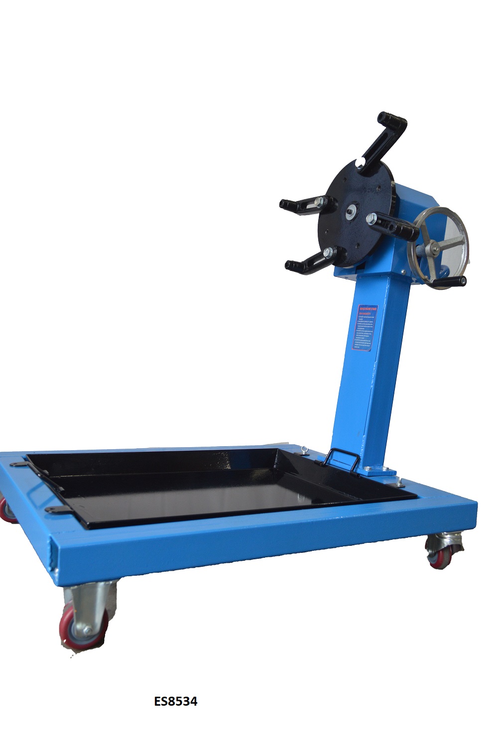 Engine stand with gear drive rotating Head + drip tray 300 kg DTM Trading