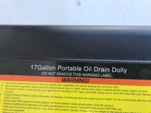 Oil Drainer Low profile   65 Litre