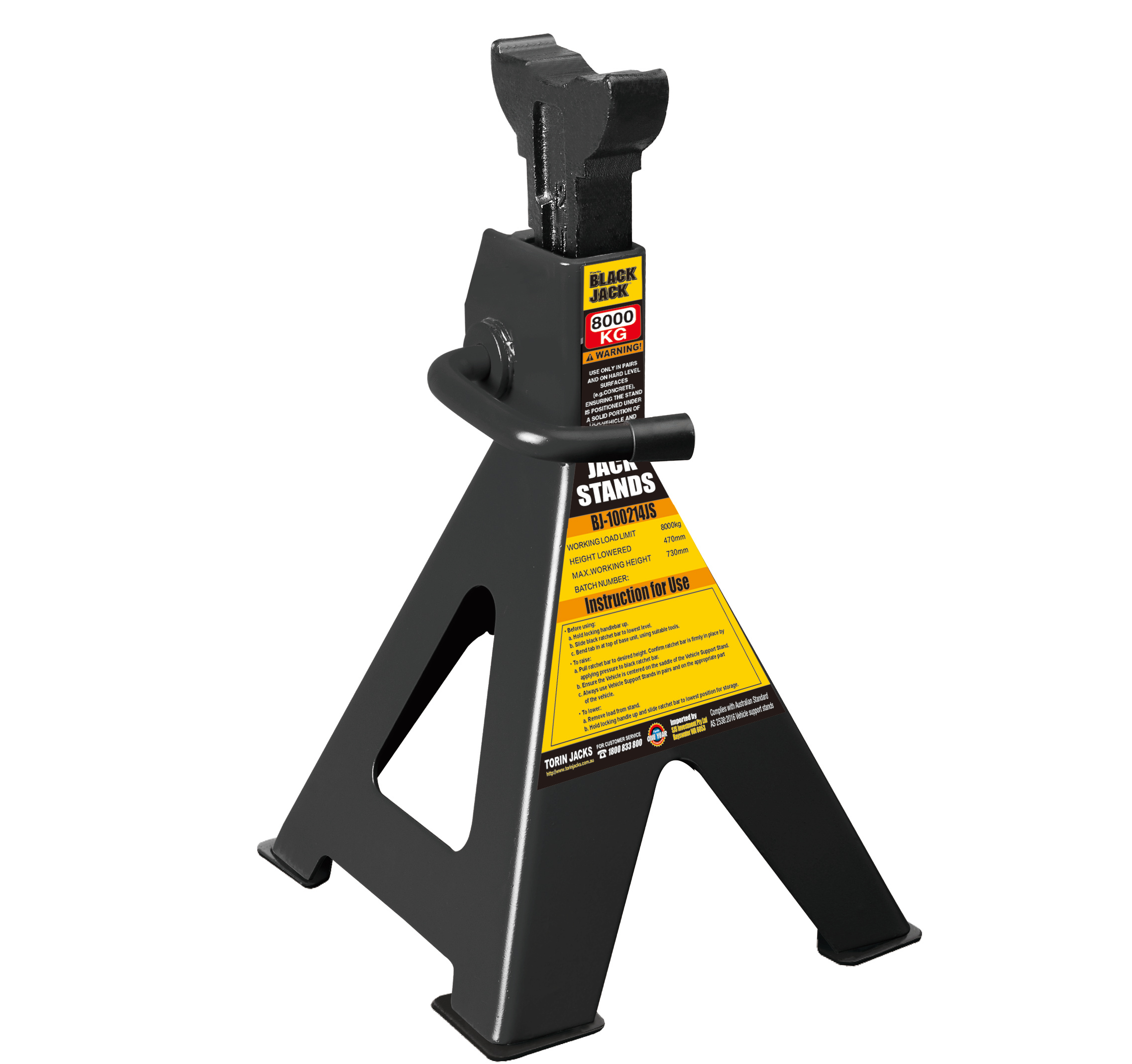 BLACK JACK 8000KG JACK STANDS (BJ100214JS) DTM Trading