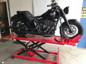 Motorcycle Air/Hydraulic Lift Bench 2000mm Long + Ramp