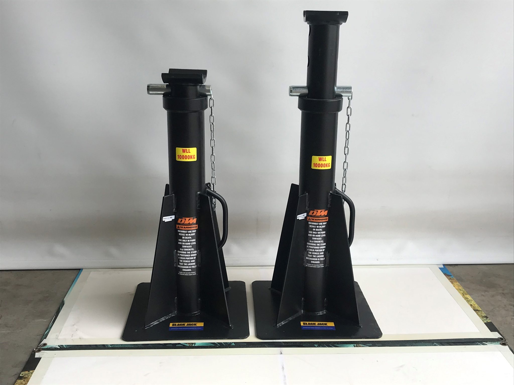 Black Jack Heavy Duty Stands 10000kg x 2 (High) DTM Trading