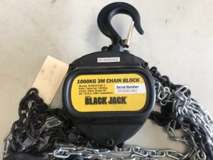 Chain Block & Tackle 1000kg, 3 metre lift