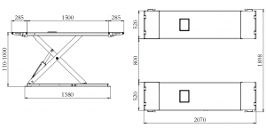 SXJS3210 Low Profile Mid-Rise Scissor Lift