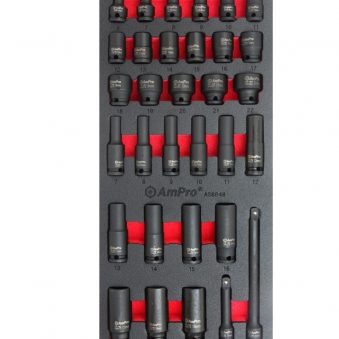AS6648 32 piece 3/8" Dr. Air Impact Standard and Deep Socket Set