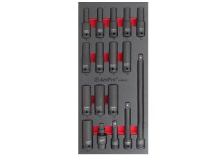 AS6660 17 piece 1/2" Impact Deep Socket Set