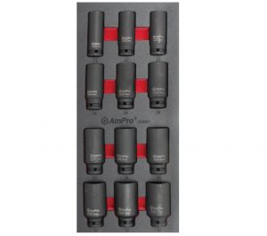 AS6661 12piece 1/2" Dr .Air Impact Deep Socket Set