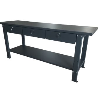 SWB3DB  Steel Work Bench, Work Table 3 Drawers, Garage Work Bench Three Drawer ( Grey Colour )