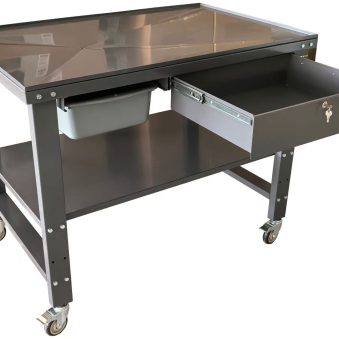 Heavy-Duty Tear-Down Work Bench With Fluid Catch