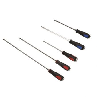 T32186 5 piece Go-Thru Extra Long Shaft Screwdriver Set