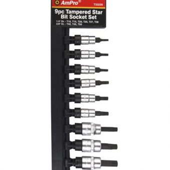 T33221 12 piece Star Bit Socket Set