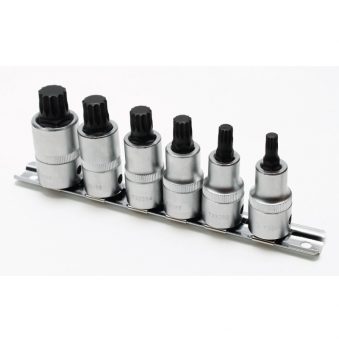 T33237  6piece 1/2" Dr.  Spline Bit Socket Set (M6-M16)55mm
