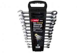 T41487 12piece Geared Ratcheting Wrench Set