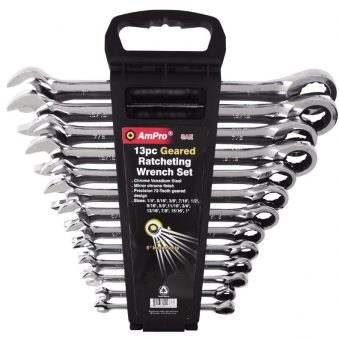T41494 13piece Geared Ratcheting Wrench Set