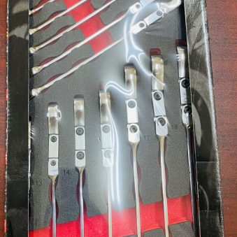 T52385 12 piece Double Flex-Head Geared Ratcheting Wrench Set (Metric)