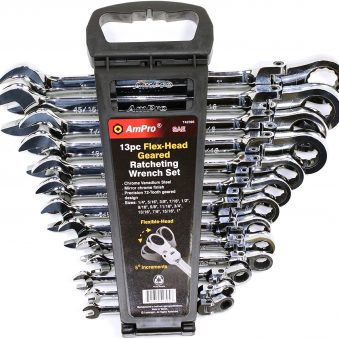 T42395 13piece Flex-Head Gear Ratcheting Wrench Set