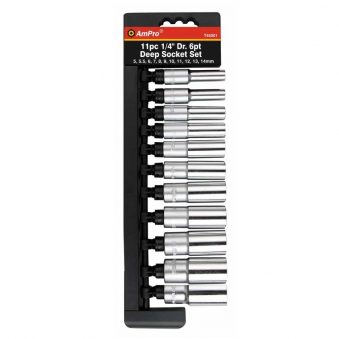 T45001 11pc Socket Set 1/4 DR. Deep