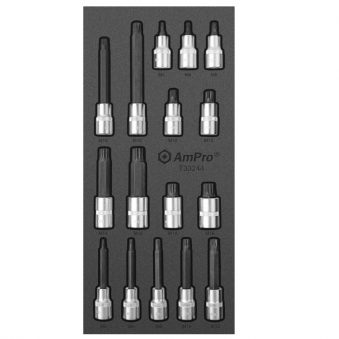 TS43244 16 piece 1/2" Dr. Spline Bit Socket Set