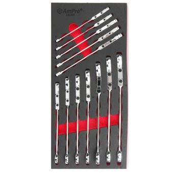 TS52385 12 piece 72T Double Flex Head Geared Ratcheting Wrench Set (Metric)