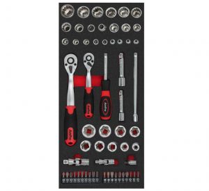 TS56305 62 piece 1/4" and  3/8" Dr. Fits All and Bolt-Fit Socket Set (Metric & SAE)