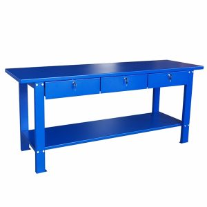 SWB3DB  Steel Work Bench, Work Table 3 Drawers, Garage Work Bench Three Drawer ( Grey Colour )