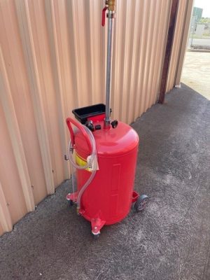 Oil Drainer Waste Oil Collector 80ltr Air to Empty ( Red )