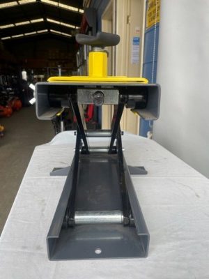 Grey & Yellow Motorcycle Scissor Stand