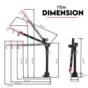 12v Hoist Ute Crane, 360 Degree Swivel